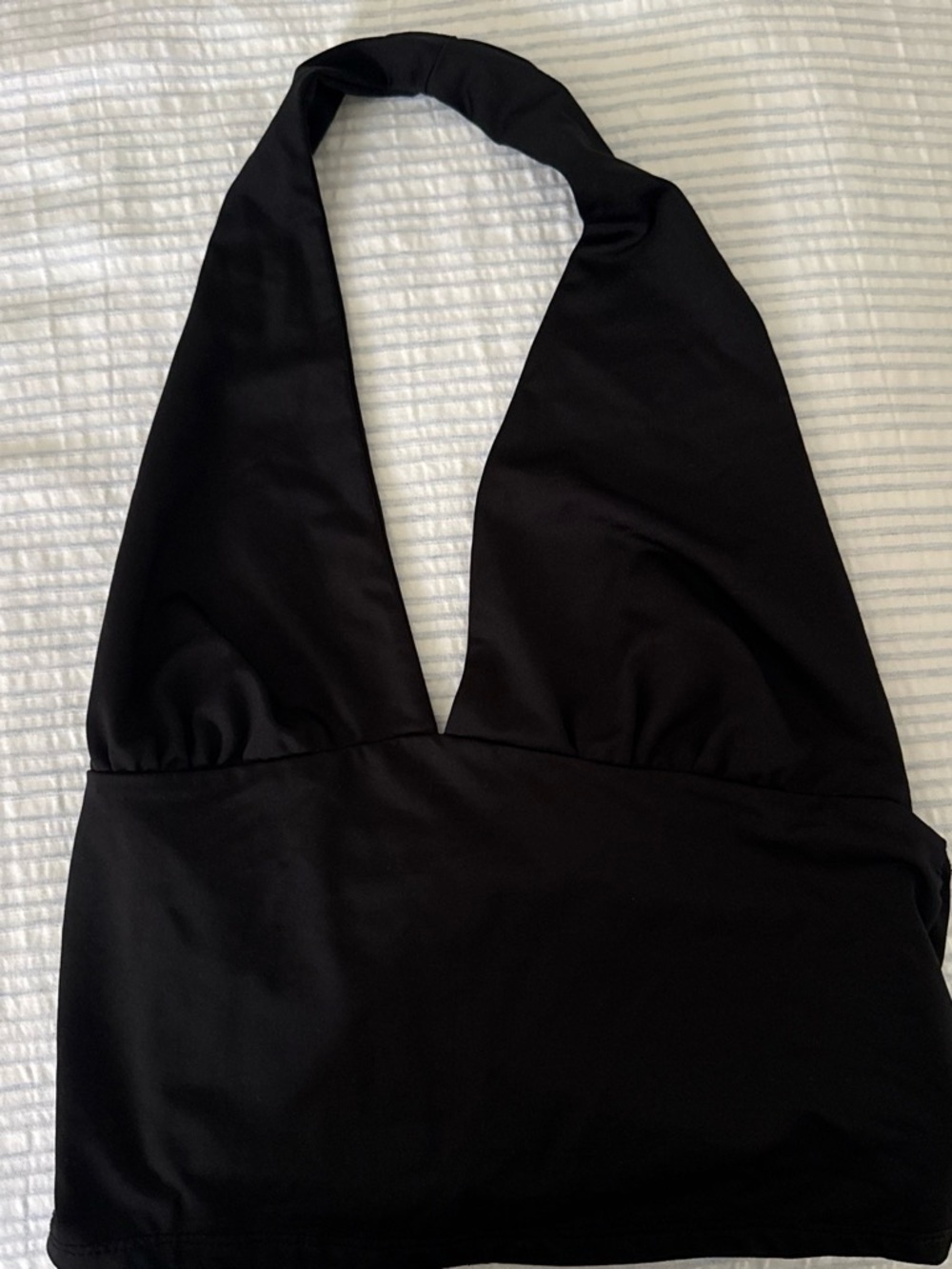 Pull&Bear Black Halter Neck Crop Top